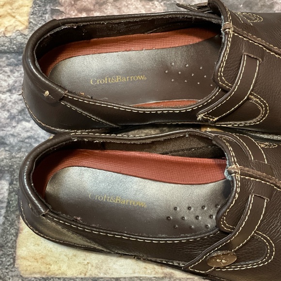 Croft & Barrow Delaney Womens Leather Loafers Brown Size 7.5 Comfort Business - Picture 8 of 10